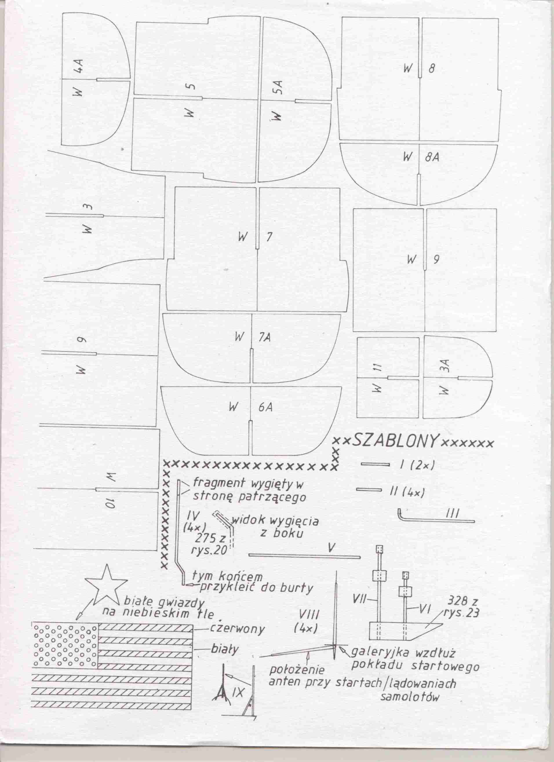 美国航母Essex艾塞克斯船模平面图纸